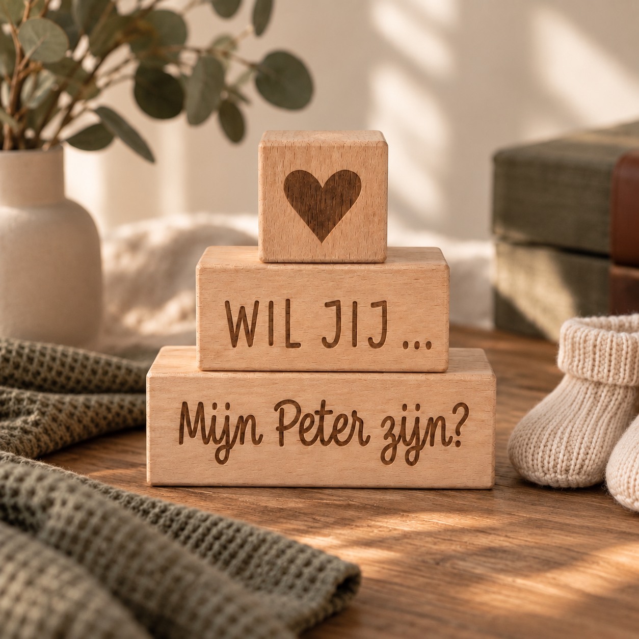HOUTEN BLOKJES “WIL JIJ MIJN METER/PETER ZIJN?” (GEGRAVEERD) - Afbeelding 2